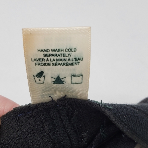 ROOTS CANADA BLACK BASEBALL HAT CAP WOOL BLEND FITTED MEN SMALL MEDIUM - Picture 12 of 13